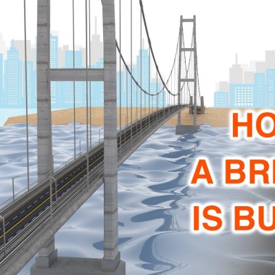 How a bridge is built over deep water | Suspension Bridge